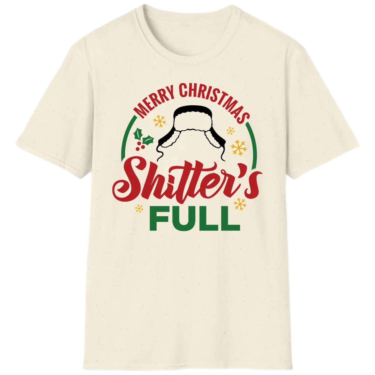 Christmas Shitter's Full Graphic T-Shirt in Natural